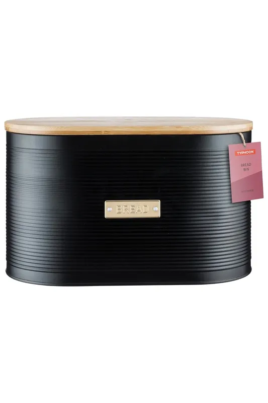 Otto Black Bread Bin - Typhoon