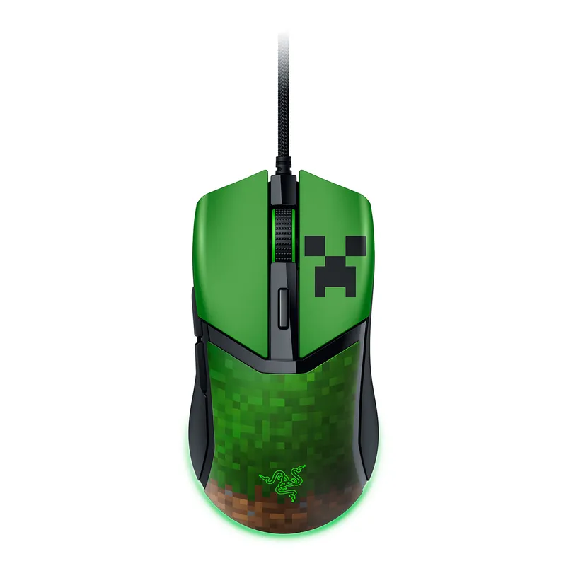 Razer Cobra Wired 8500 Dpi Optical Gaming Mouse - Minecraft Edition Green