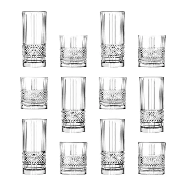 Rcr Crystal 12 Piece Crystal Glassware Set