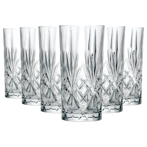 Rcr Crystal 360ml Crystal Melodia Highball Glasses - Pack of 6