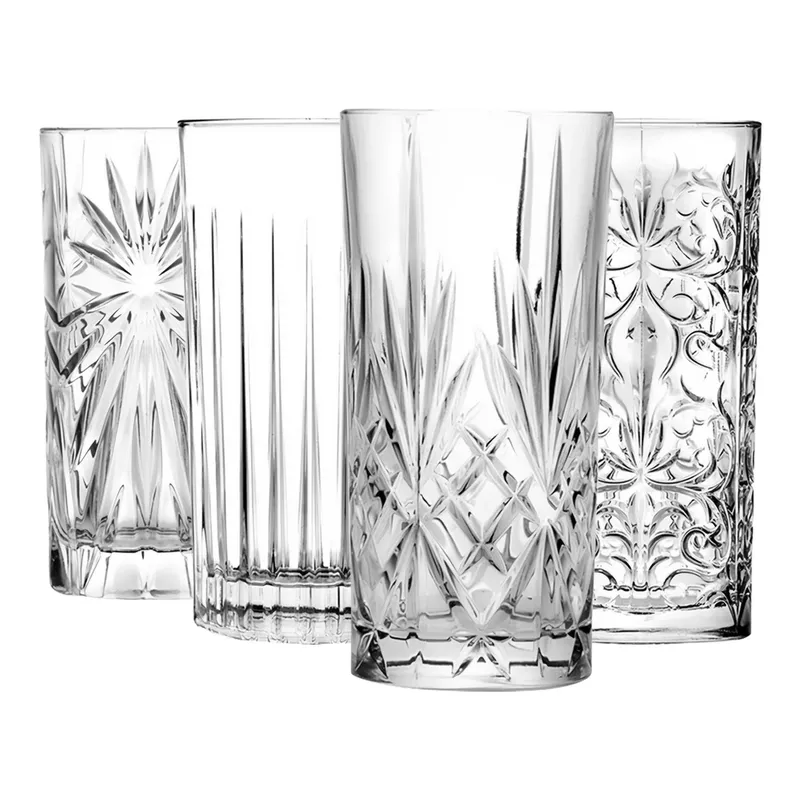 Rcr Crystal 4 Piece Crystal 370ml Mixology Highball Glass Set