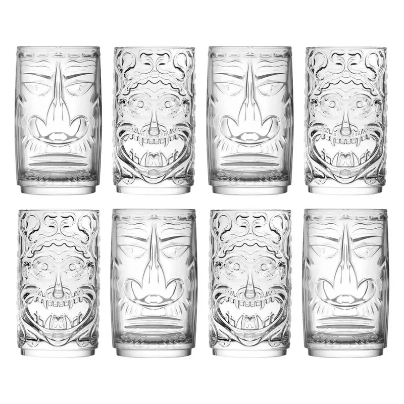 Rcr Crystal 8 Piece Crystal 460ml Tiki Highball Glasses Set