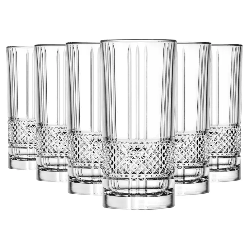 Rcr Crystal Brillante Highball Glasses - 370ml - Pack of 6 in Clear Clear