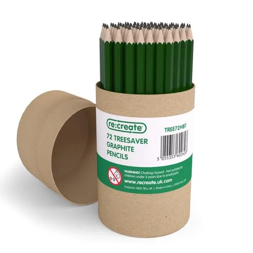 Re:create Treesaver Recycled HB Pencil (72 Pack)