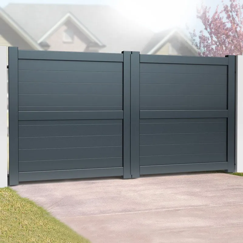 Readymade Gates Exeter Premium Metal Driveway Double Gates - Grey