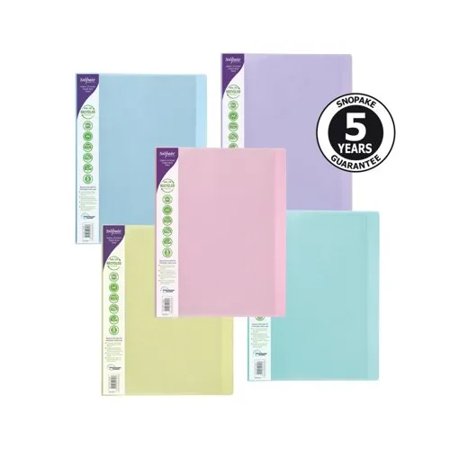 Snopake Reborn Display Book 24 Pocket A4 Assorted (Pack of 5) 15920