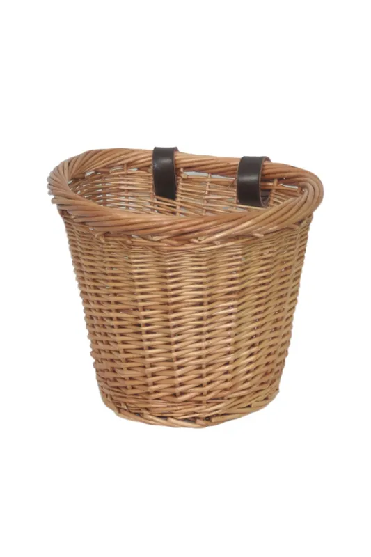 Red Hamper Wicker Heritage Oval Bicycle Basket