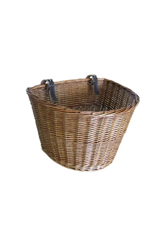 Red Hamper Wicker Small Bicycle Basket - - Size: Onesize
