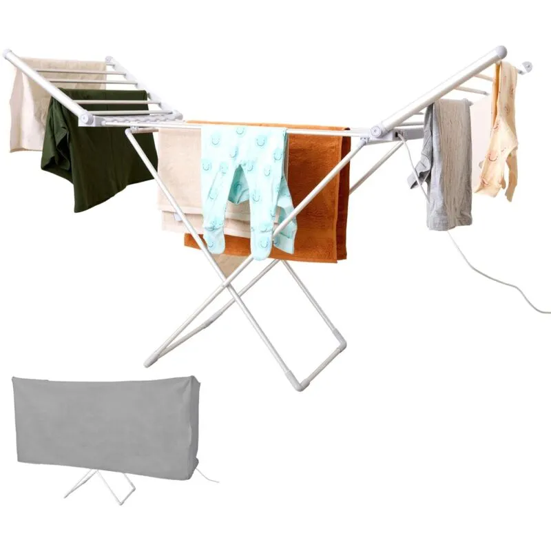 Heated Clothes Airer Winged with Cover 230W by Rediffusion REDH02C