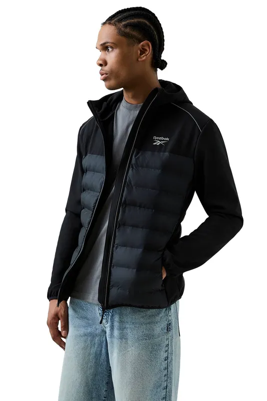 Reebok Men's Herston Hybrid Jacket in Black Size: XL Black