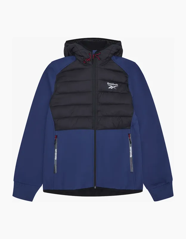 Reebok Men's RB1562 Mixed Media Jacket - Batik Blue - Navy - Size: 42/Regular