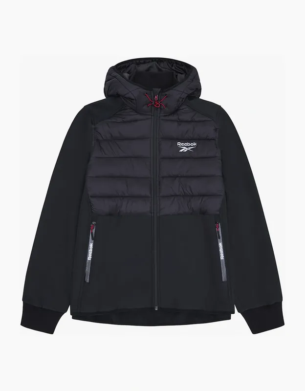 Reebok Men's RB1562 Mixed Media Jacket - Black - Size: 38/Regular