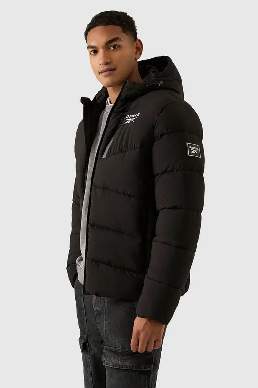 Reebok Men's RB1567 Stretch Puffer Jacket - Black - Size: 42/Regular