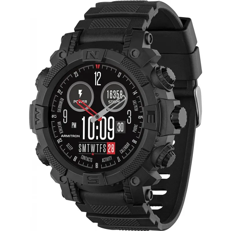 Reflex Active Series 38 Smart Watch - Black, Silicone Strap, Black