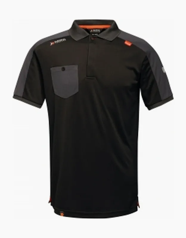 Men's Regatta Professional Mens Polo Shirt - Black - Size: 38