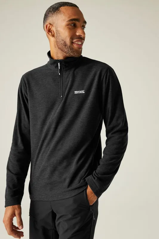 Regatta Thompson Marl Half Zip Fleece - Ash - Male - Size: S