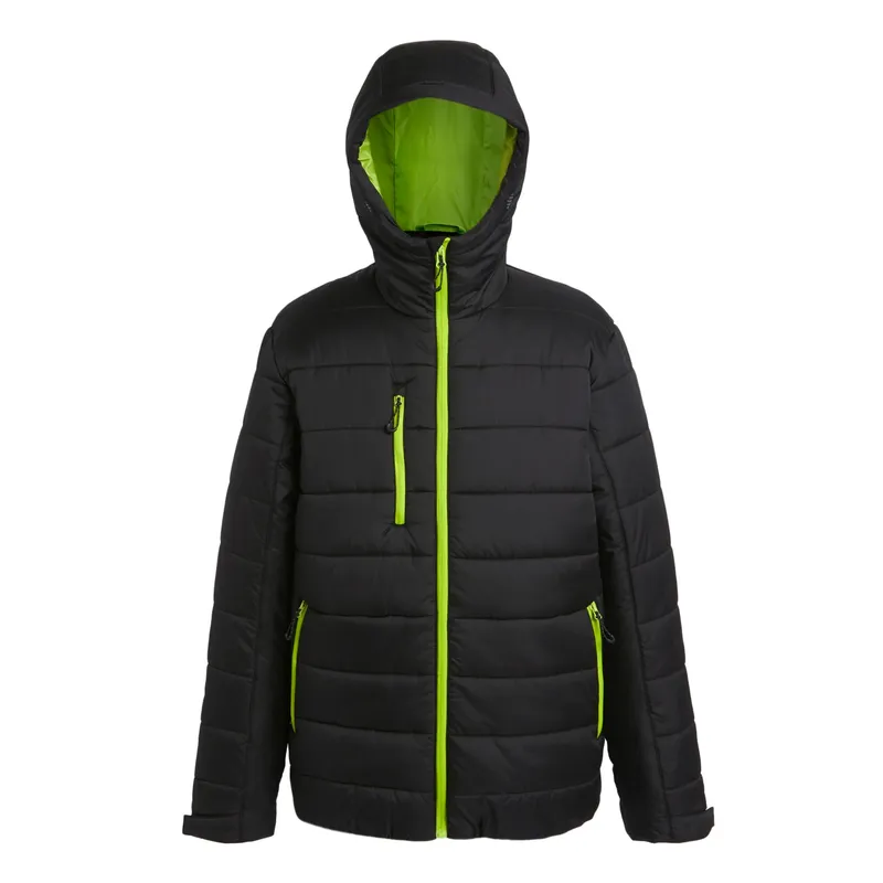 Regatta Mens Navigate Thermal Padded Jacket (Black/lime Green) - Size 2xl