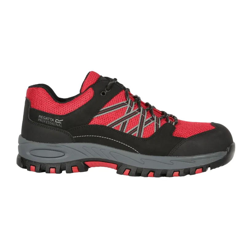 Regatta Mens Sandstone Safety Trainers (Red/black) - Size Uk 8