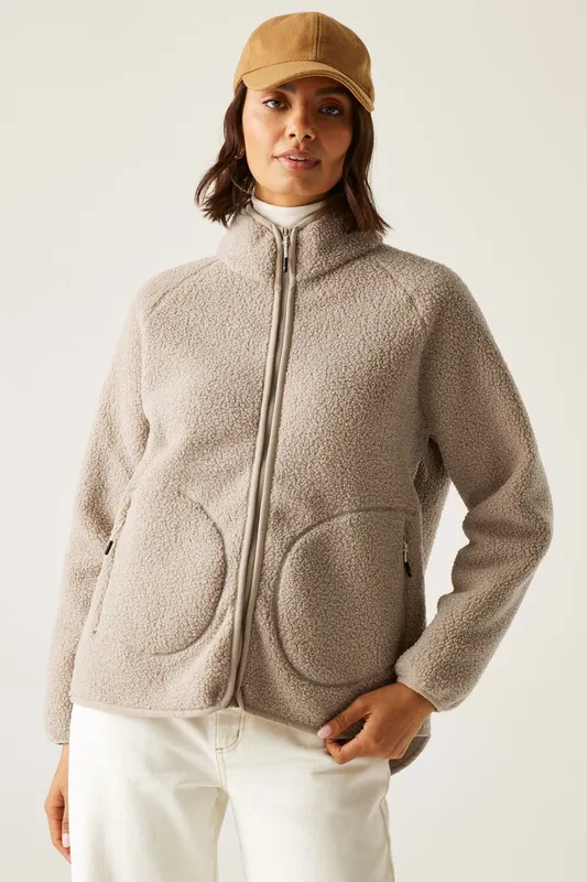 Regatta Women's Frankie Borg Full Zip Insulating Fleece in Beige Size: 18 Beige female