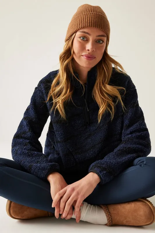 Regatta Women's Frankie Borg Half Zip Insulating Fleece in Navy Size: 16 Navy female