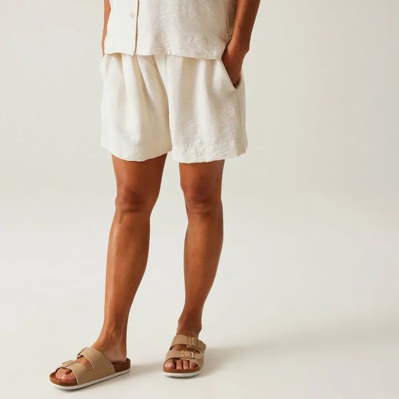 Regatta Women's Salise Lightweight Casual Shorts in Cream Size: 10 Cream 10 female