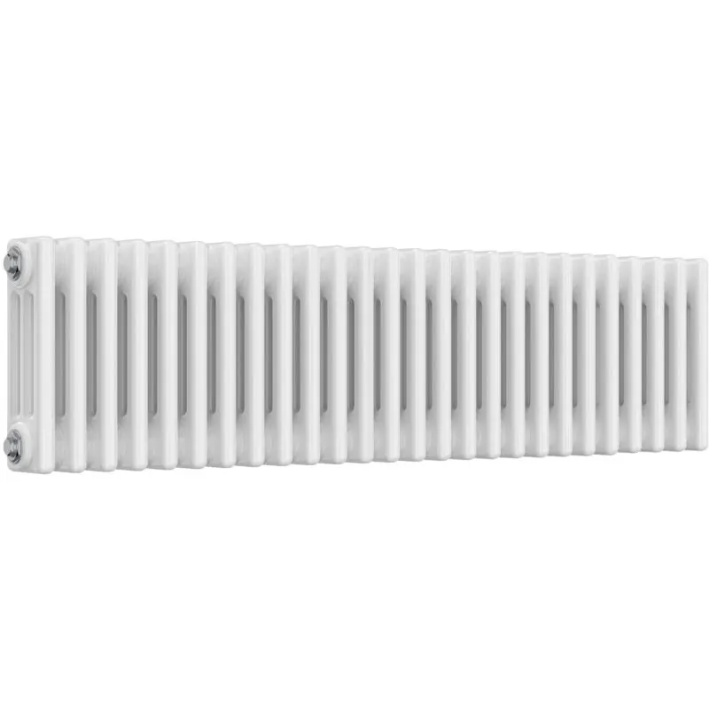 Reina - Colona 3 Column Horizontal Radiator 300mm h x 1190mm w - White