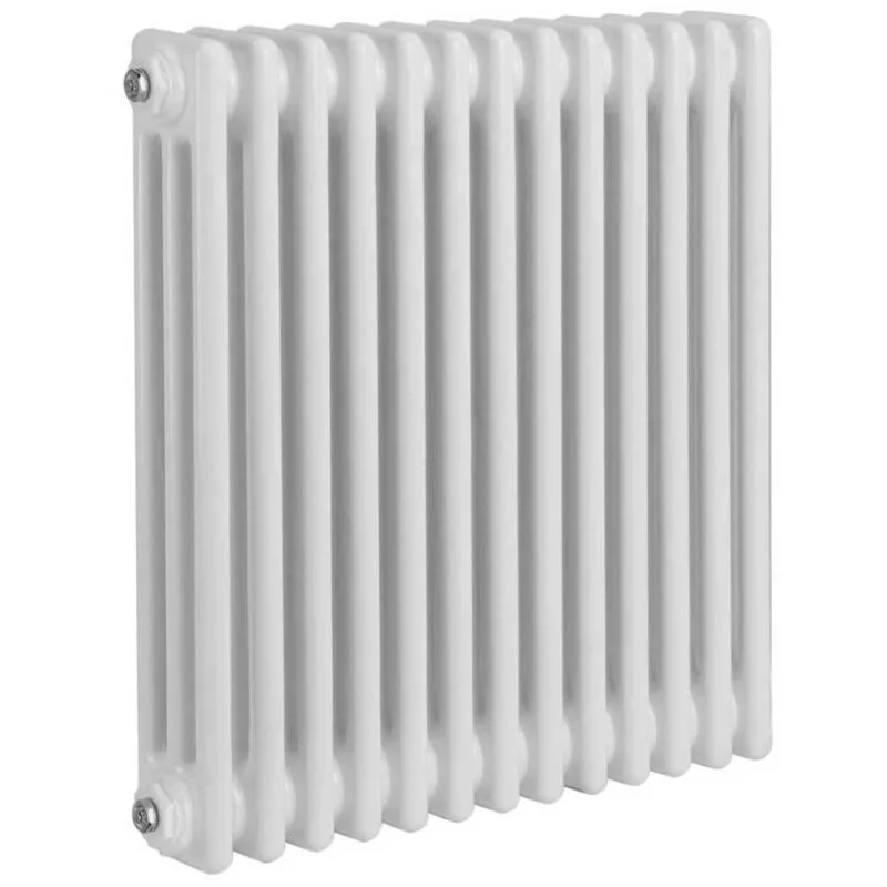 Reina Colona 3 Column Horizontal Radiator 600mm H x 605mm W - White