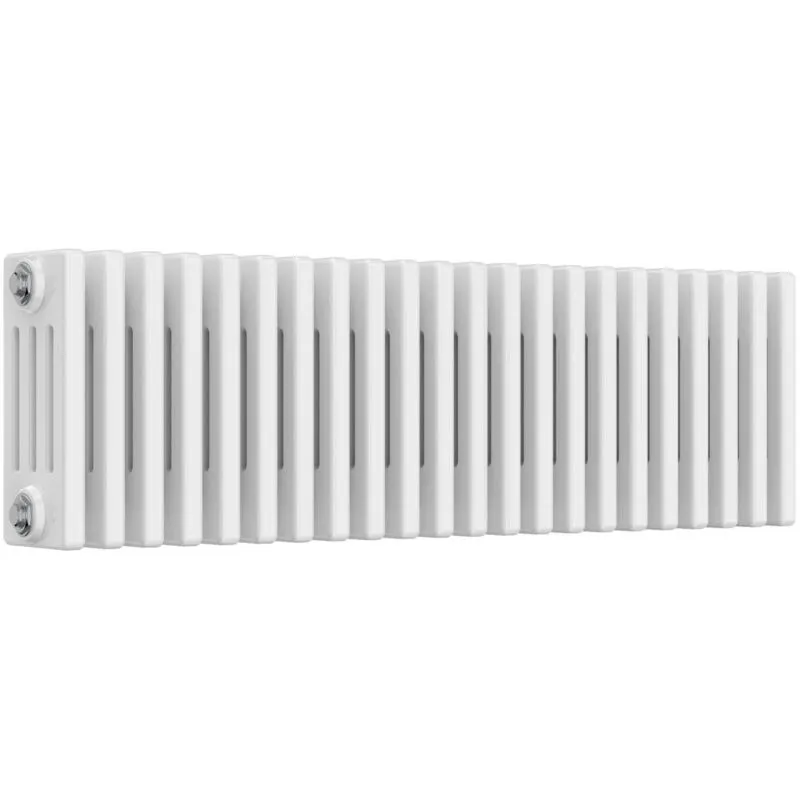 Reina - Colona 4 Column Horizontal Radiator 300mm h x 1010mm w - White