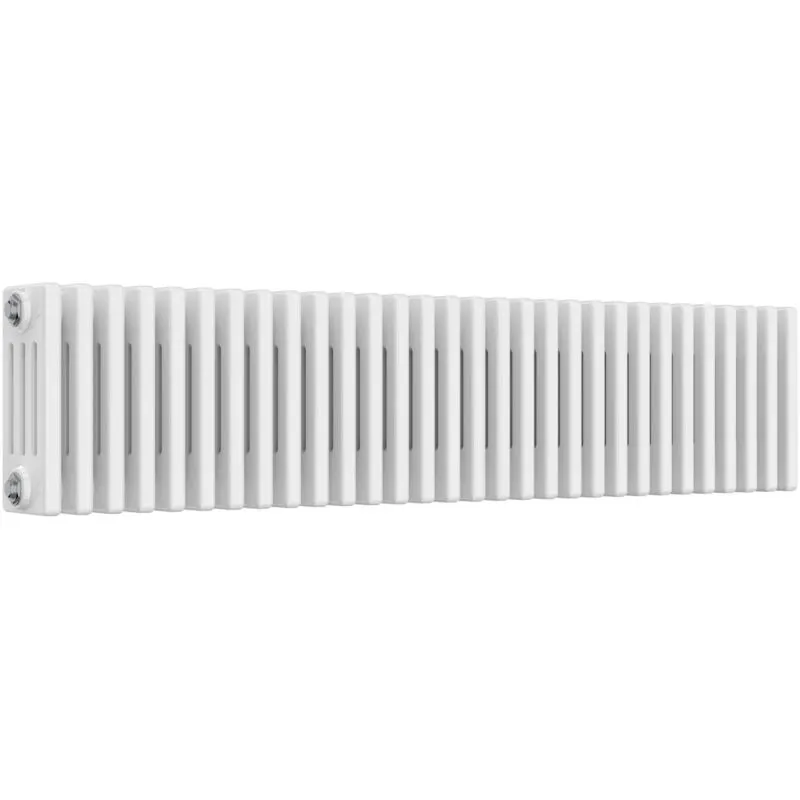 Reina - Colona 4 Column Horizontal Radiator 300mm h x 1370mm w - White