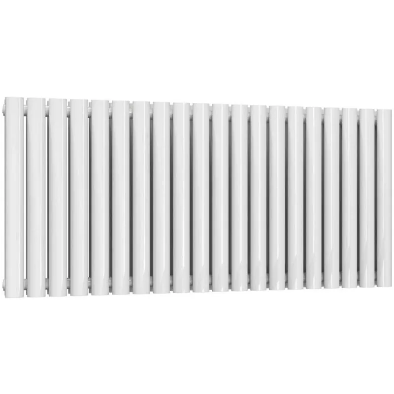 Reina - Neva Double Designer Horizontal Radiator 550mm h x 1180mm w White