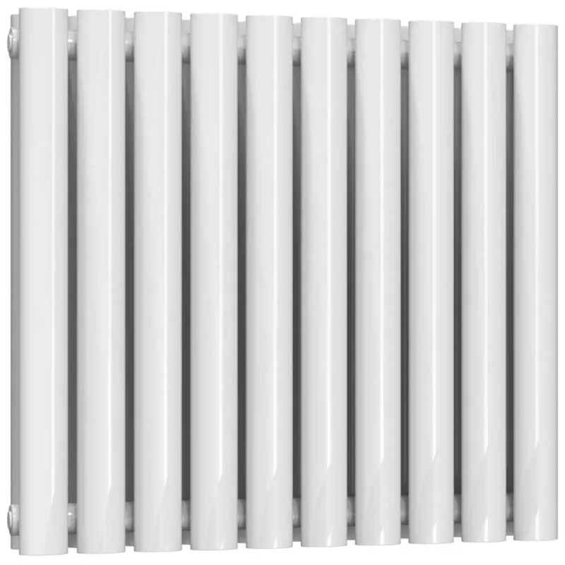 Reina - Neva Double Designer Horizontal Radiator 550mm h x 590mm w White