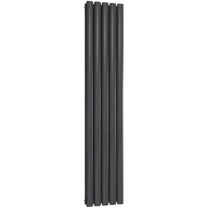 Reina - Neva Double Designer Vertical Radiator 1500mm h x 295mm w Anthracite