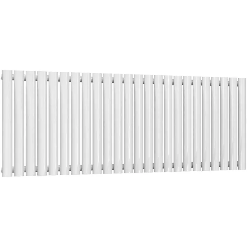 Reina - Neva Single Designer Horizontal Radiator 550mm h x 1416mm w White