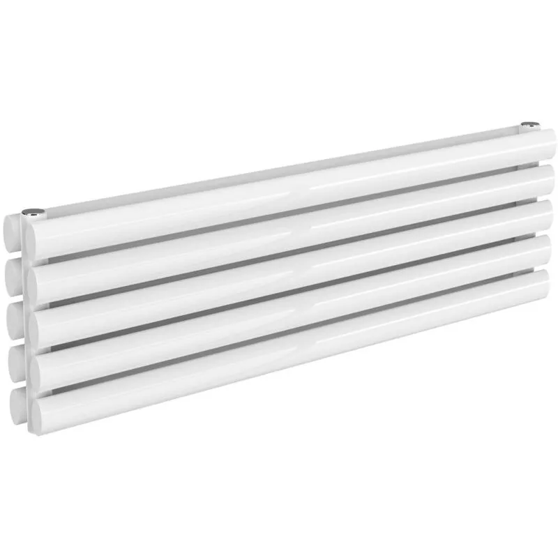 Reina Nevah Double Designer Horizontal Radiator 295mm H x 1000mm W White