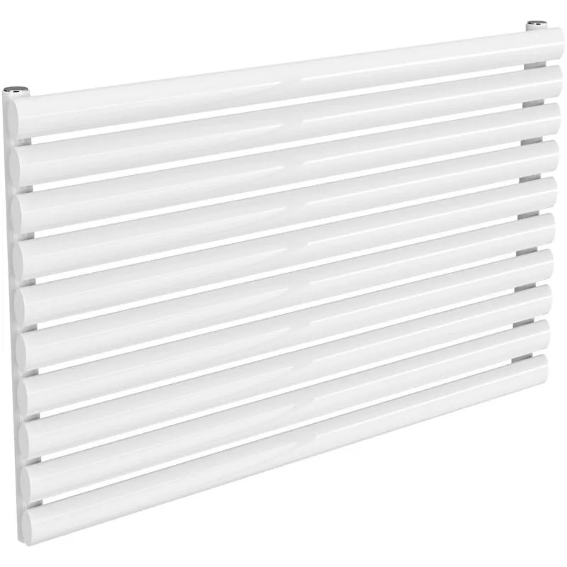 Reina - Nevah Single Designer Horizontal Radiator 590mm h x 1000mm w White
