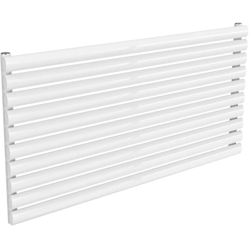 Reina Nevah Single Designer Horizontal Radiator 590mm H x 1200mm W White