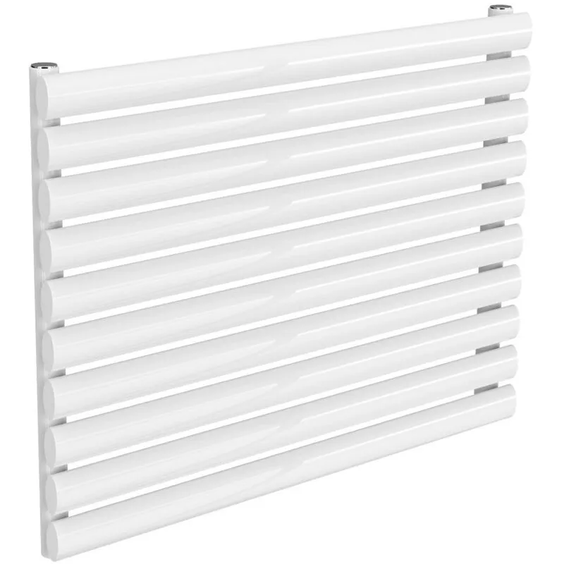 Reina - Nevah Single Designer Horizontal Radiator 590mm h x 800mm w White