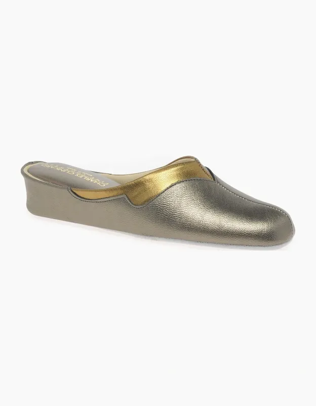 Relax Slippers Women's Messina Ladies Slipper - Gold - Size: 3