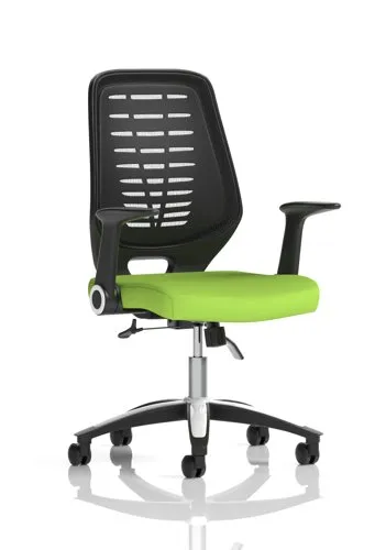 Relay Task Operator Chair Swizzle Colour Black Back With Ar