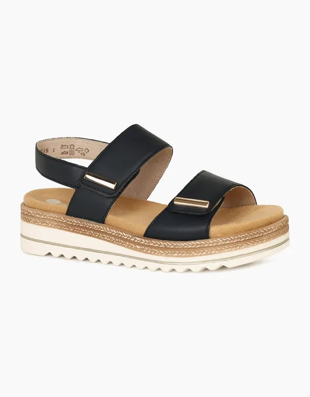 Remonte Women's Anika Womens Sandals - Black - Size: 5
