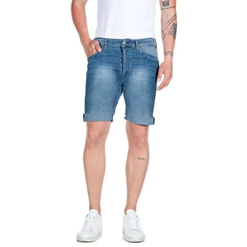 Replay Rbj.981 Tapered Shorts - Mid Blue Power