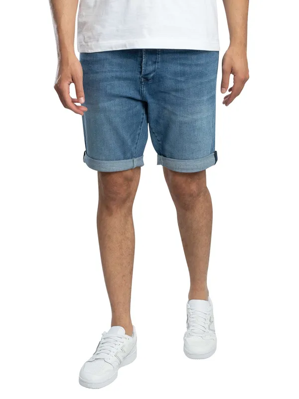 Replay Rbj.981 Tapered Shorts - Mid Blue Power