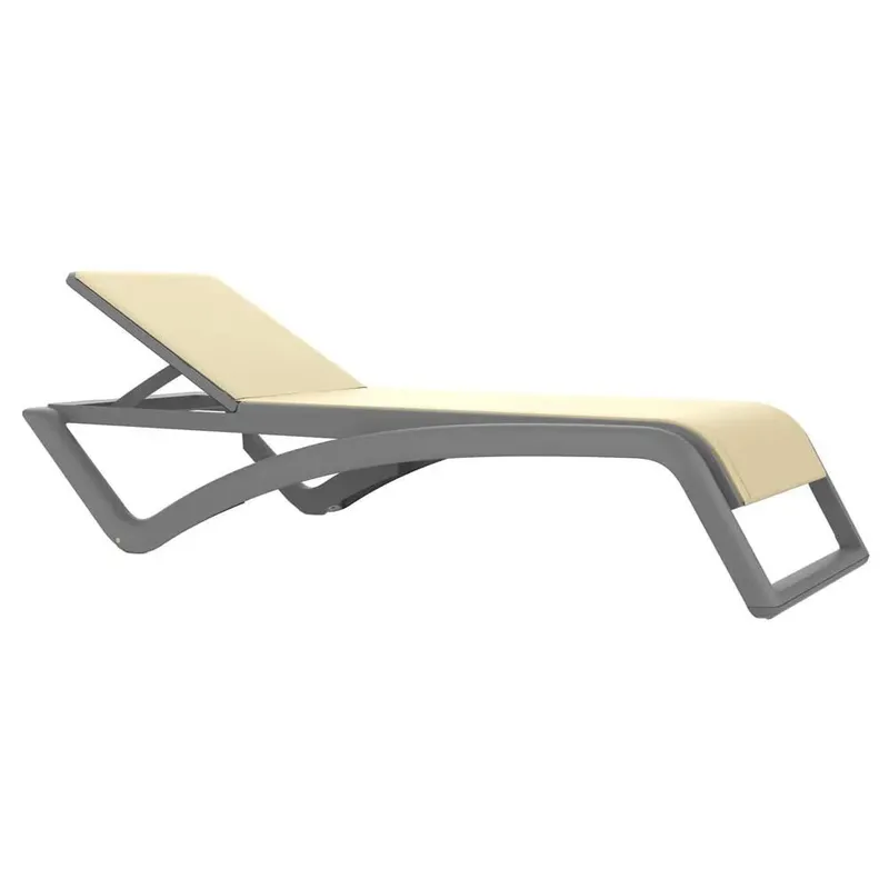 Resol Sky Club Sun Lounger Dark Grey / White One Size unisex