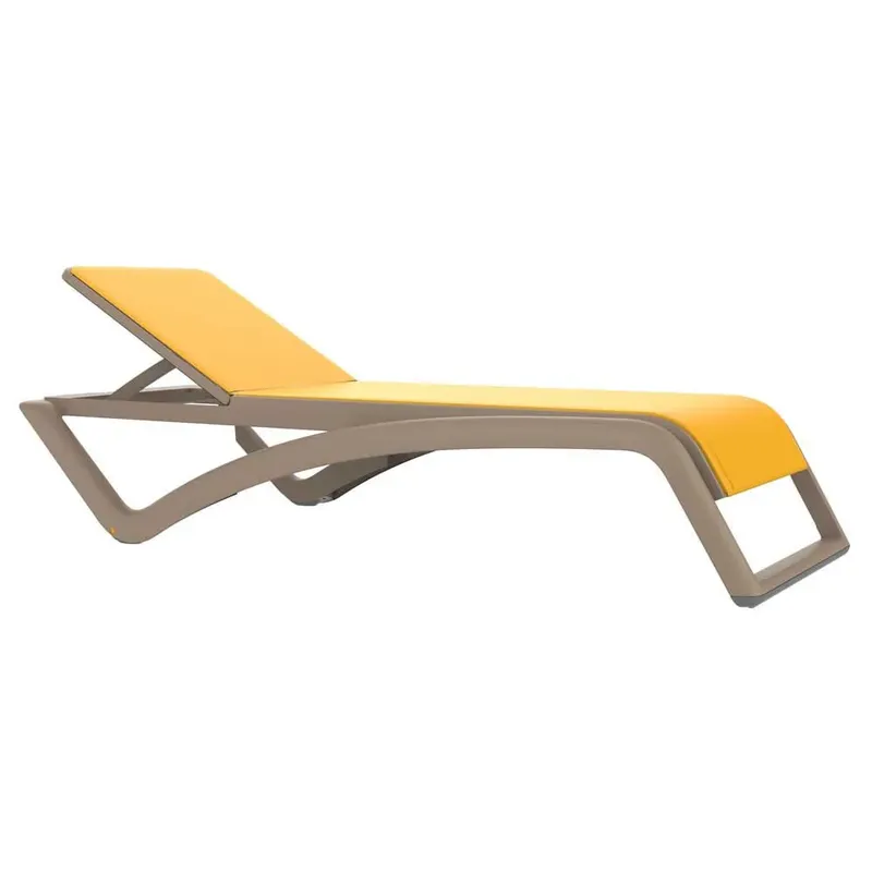 Resol Sky Club Sun Lounger Sand / Chocolate One Size unisex