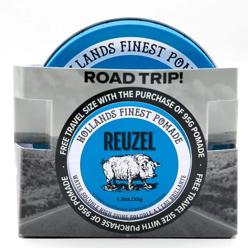 Reuzel 2026 Road Trip, Blue Strong Hold Pomade, Water Soluble for a - 35g - Blue - Size: One Size