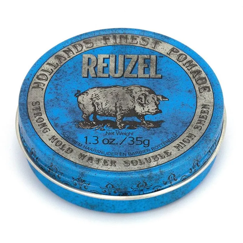 Reuzel Men's Blue Strong Hold Pomade, Strong Hold Pomade For High Shine Look - 35g Blue female