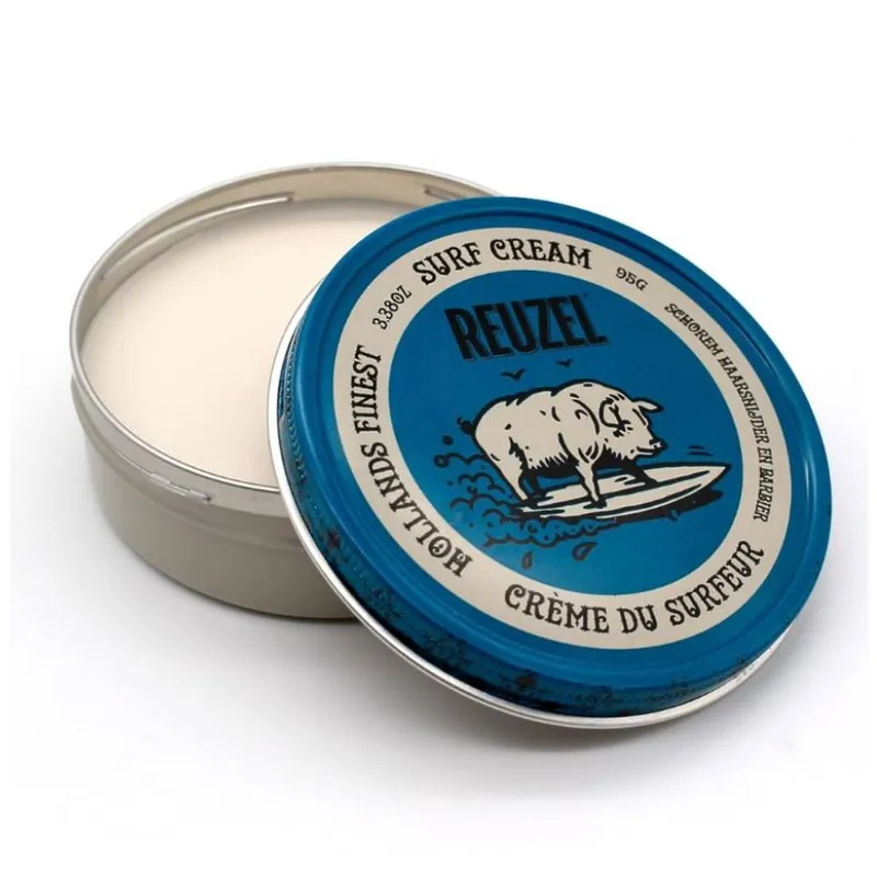 Reuzel Surf Cream, Matte Cream Pomade , Flexible Light Hold - 95g in Blue - Blue