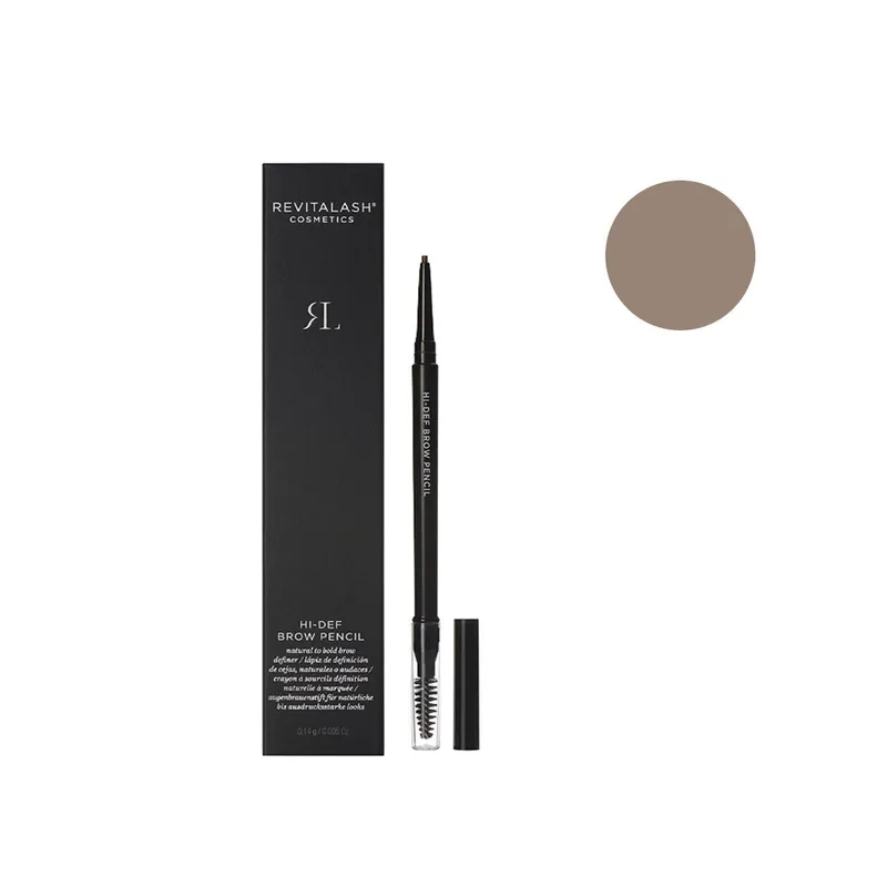 Revitalash Hi-Def Eyebrow Pencil - Soft Brown - 0.14g - Buildable Natural To Bold Brow Definer - Long-Wearing Water Resistant Formula - Face The Futur
