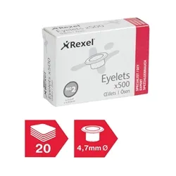 Rexel Eyelets 4.7mm x 4.2mm (500 Pack) 20320050
