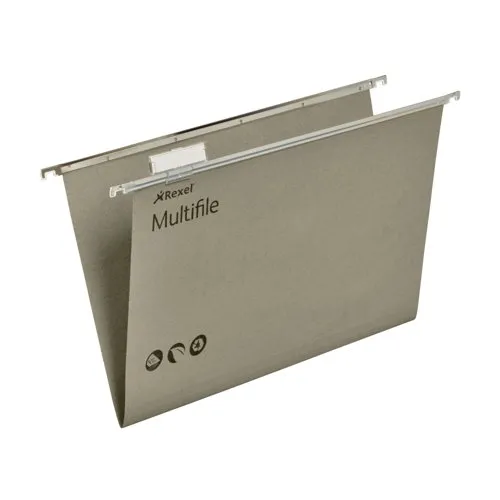 Rexel Multifile Suspension File Heavyweight Manilla Green Pack 50